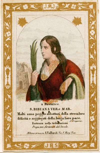 Saint Bibiana (engraving) by Anonymous Anonymous