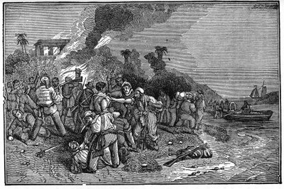 The death of Captain Edward Davis by Anonymous Anonymous