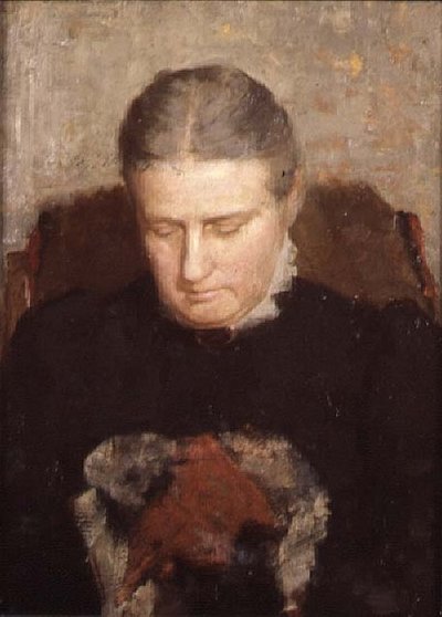 Woman Sewing by Anonymous Anonymous