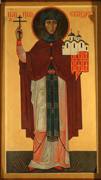 Saint Eupraxia, Princess of Pskov by Anonymous Russian icon painter