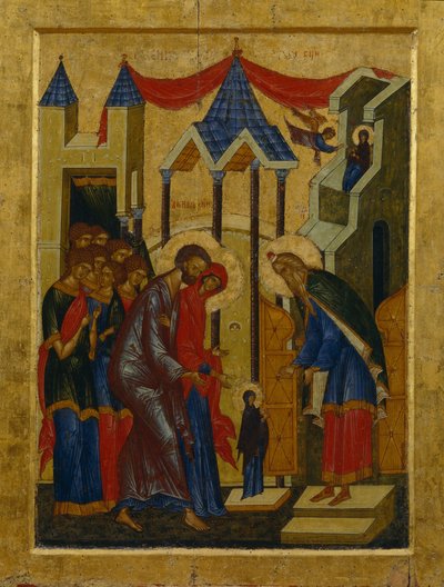 The Presentation in the Temple by Anonymous Russian icon painter