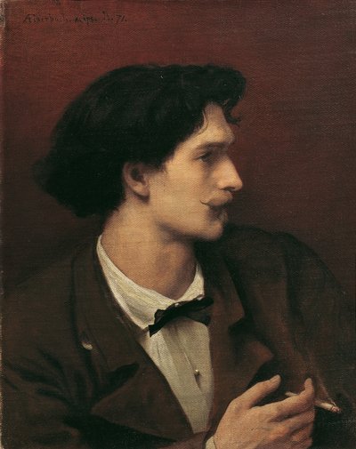 Self-Portrait with Cigarette by Anselm Feuerbach