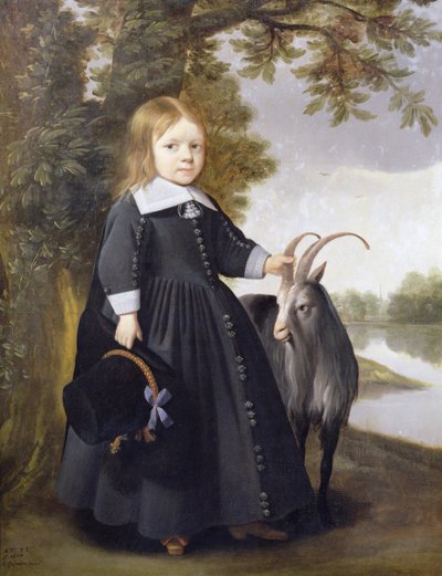 Child and Goat, 1655 by Anthonie Palamedesz