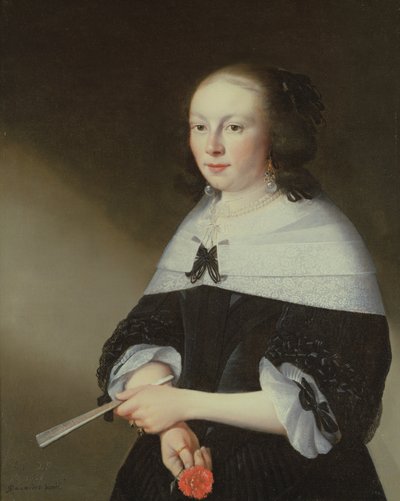 Portrait of a Lady aged 28 by Anthonie Palamedesz