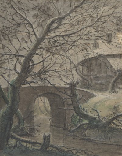 A House Near a Bridge by Anthonie Waterloo
