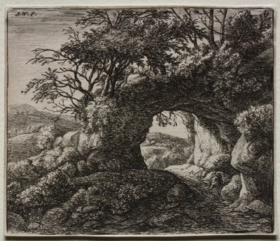 Four Landscapes: The Pierced Rock by Anthonie Waterloo