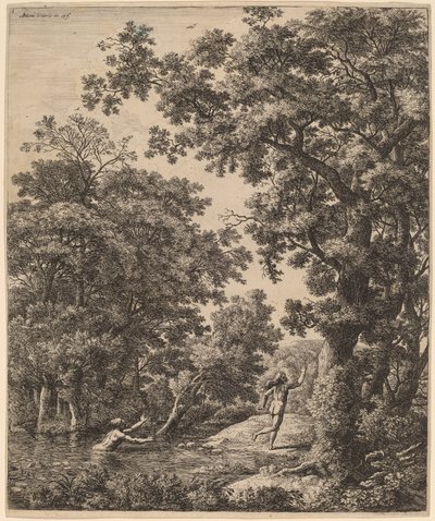 Landscape with Alpheus and Arethusa by Anthonie Waterloo