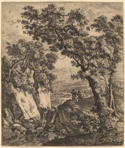 Landscape with Tobias and the Angel by Anthonie Waterloo