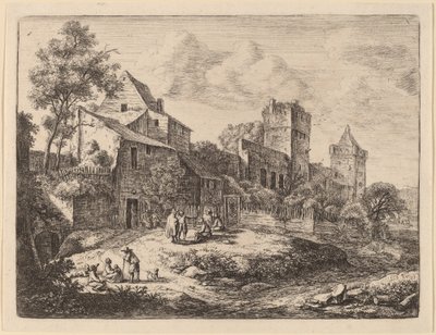 Square in Front of an Inn by Anthonie Waterloo