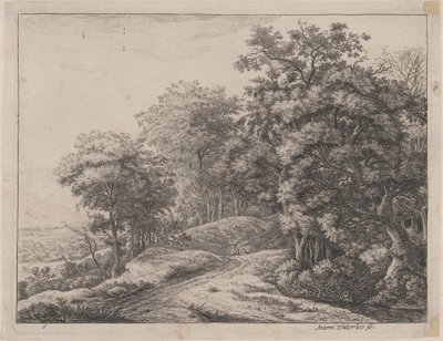 Two Men in a Hollow, 17th century by Anthonie Waterloo