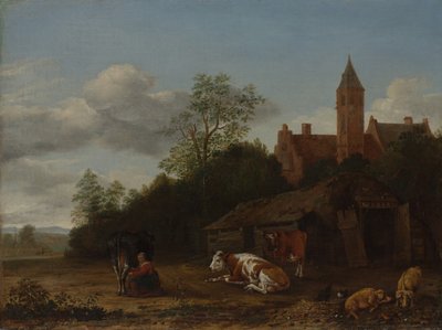 Barnyard Scene by Anthonie van Borssom