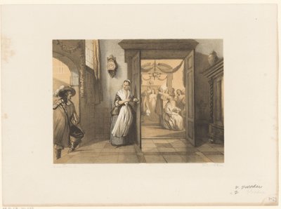 Woman Opens Door for Man by Anthonie van Volkom