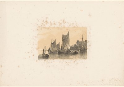 Sailboats on River by Anthonie van Volkom