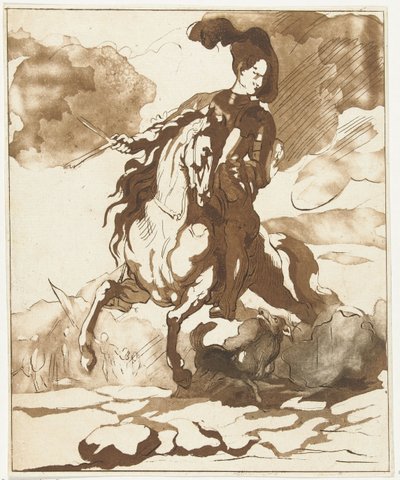 Rider with Dog by Anthonie van den Bos