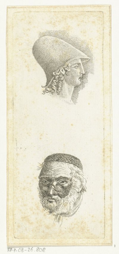 Study Sheet with Two Heads by Anthonie van den Bos