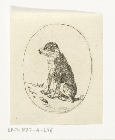 Sitting Dog by Anthonie van den Bos