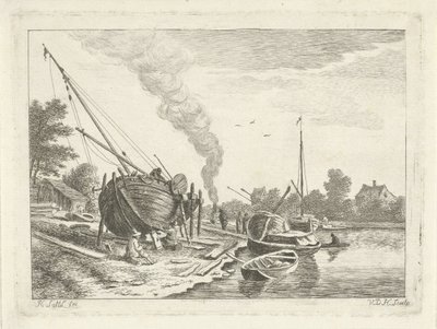 Shipyard by Anthonij van der Haer