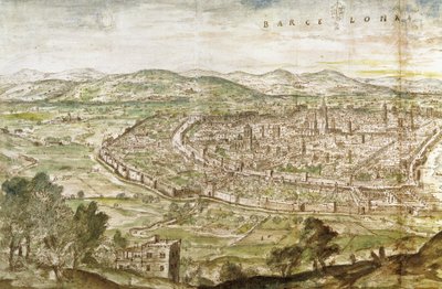View of Barcelona, 1563 by Anthonis van den Wyngaerde