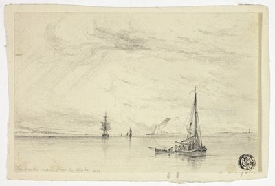 Dunbarton Looking from the Clyde by Anthony Vandyke Copley Fielding