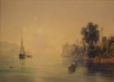 River Scene by Anthony Vandyke Copley Fielding