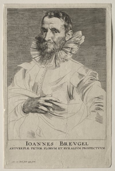 Portrait of Jan Brueghel by Anthony van Dyck