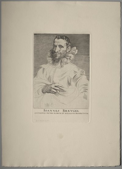 Portrait of Jan Brueghel by Anthony van Dyck