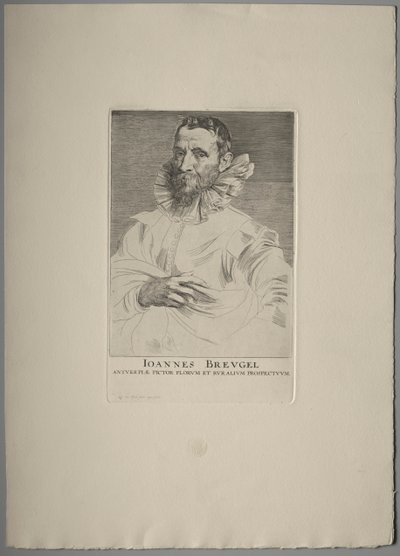Portrait of Jan Brueghel by Anthony van Dyck