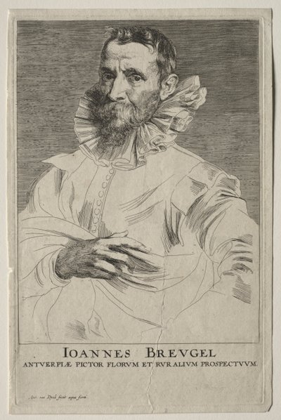 Portrait of Jan Brueghel by Anthony van Dyck