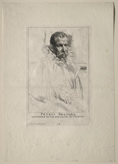 Portrait of Pieter Breughel by Anthony van Dyck