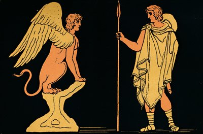 Oedipus and the Sphinx by Antique