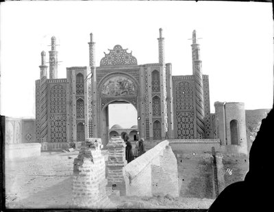 Darvaze Dawlat, Tiled City Gate, Tehran, c.1880 by Antoin Sevruguin