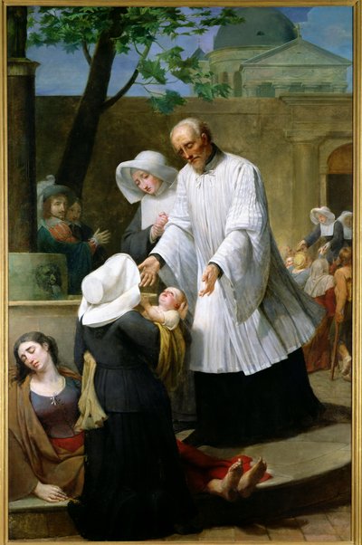 St. Vincent de Paul Helping the Plague-Ridden by Antoine Ansiaux