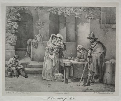 The Public Writer by Antoine Cécile Hortense Haudebourt Lescot