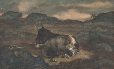 Bear Killing Bull by Antoine Louis Barye