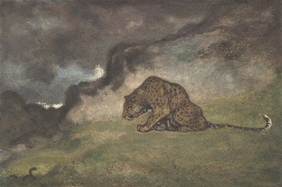 Leopard Watching Serpent, 1810-75 by Antoine Louis Barye