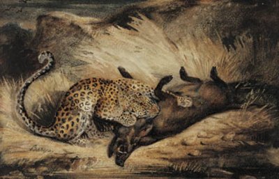 Leopard Eating a Wild Boar by Antoine Louis Barye