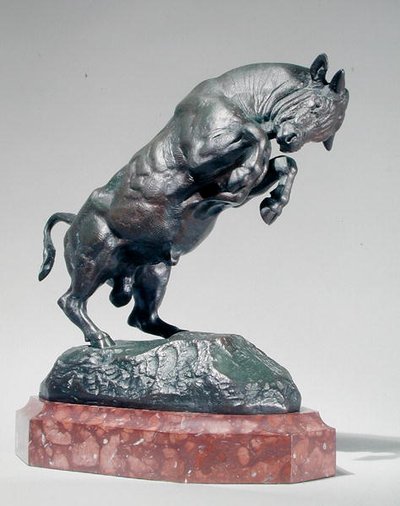 Rearing Bull by Antoine Louis Barye