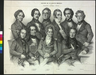 Group of Famous Composers by Antoine Maurin