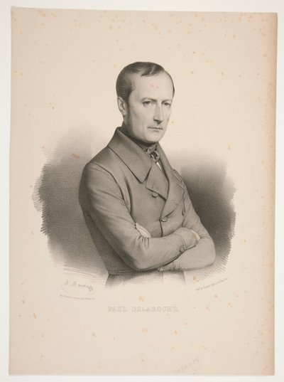 Portrait of Paul Delaroche by Antoine Maurin