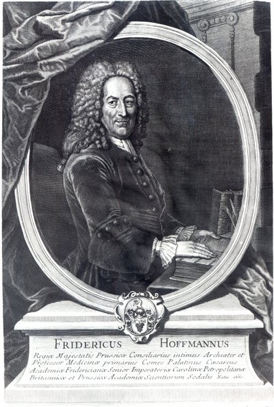 Friedrich Hoffmann, engraved by F.G Wolffgang by Antoine Pesne