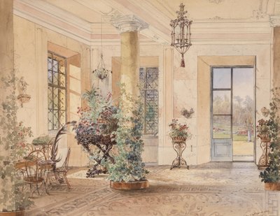 Sala Terrena in a Small Palace by Anton Altmann