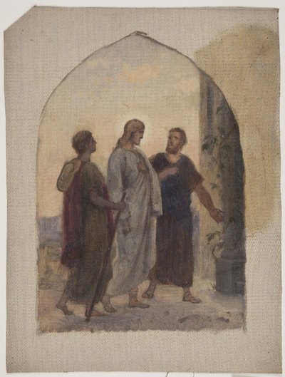 Oil Sketch for The Walk to Emmaus by Anton Dorph