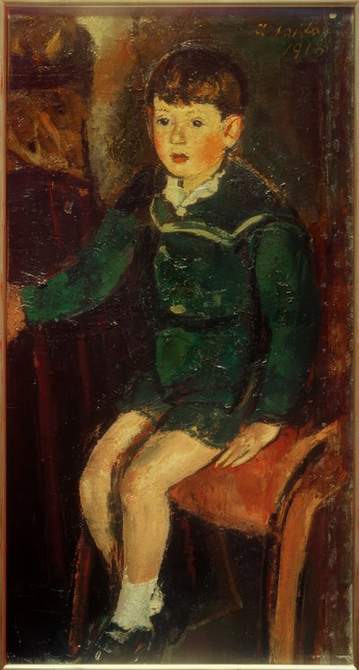 Son Peter (seated) by Anton Faistauer