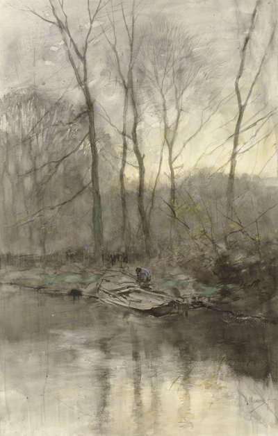 Forest Edge by the Water by Anton Mauve