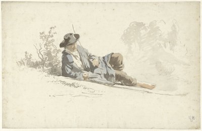 Man Resting on the Ground by Anton Mauve