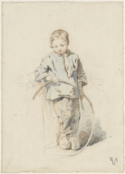 Standing Boy with a Hoop by Anton Mauve