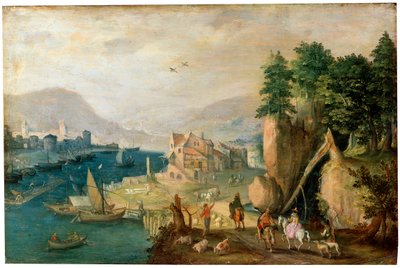 A Town in the Mountains, 17th century by Anton Mirou