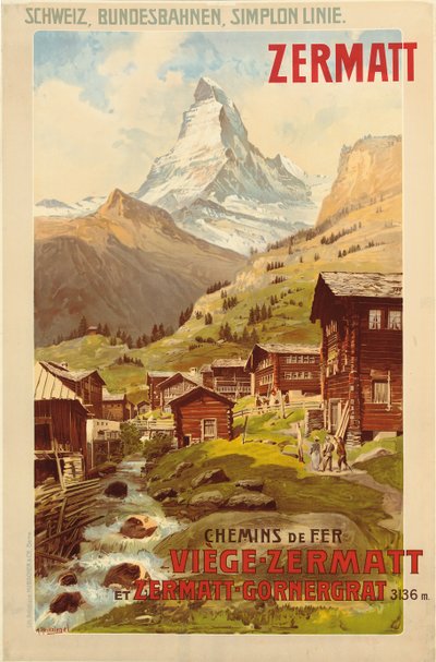 Zermatt, c.1900 by Anton Reckziegel