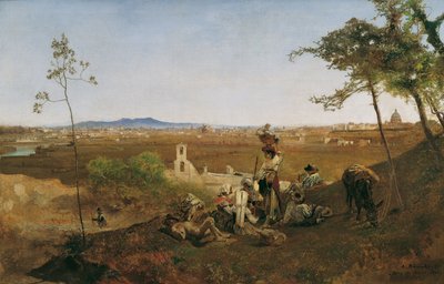View of Rome from Monte Mario by Anton Romako