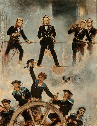 Tegetthoff in the Battle of Lissa II by Anton Romako